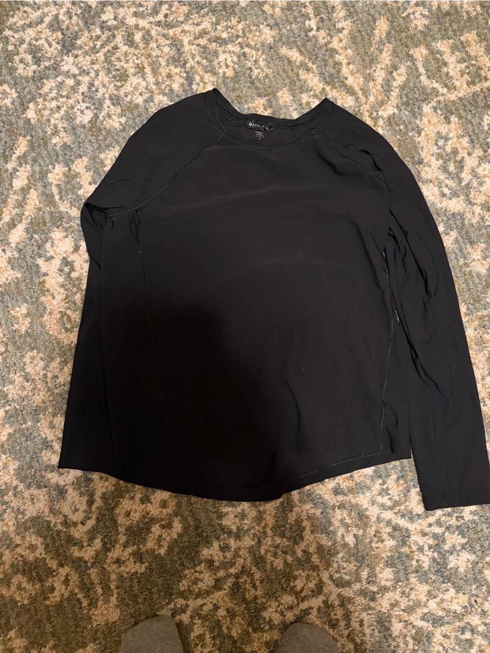 Athleta Black Long Sleeve Top
